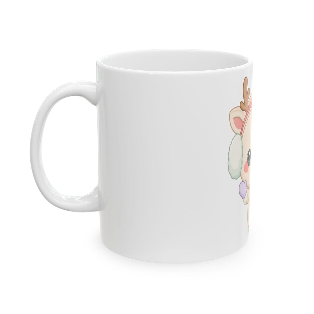 Kawaii Reindeer Mug for Cozy Winter Coffee Moments