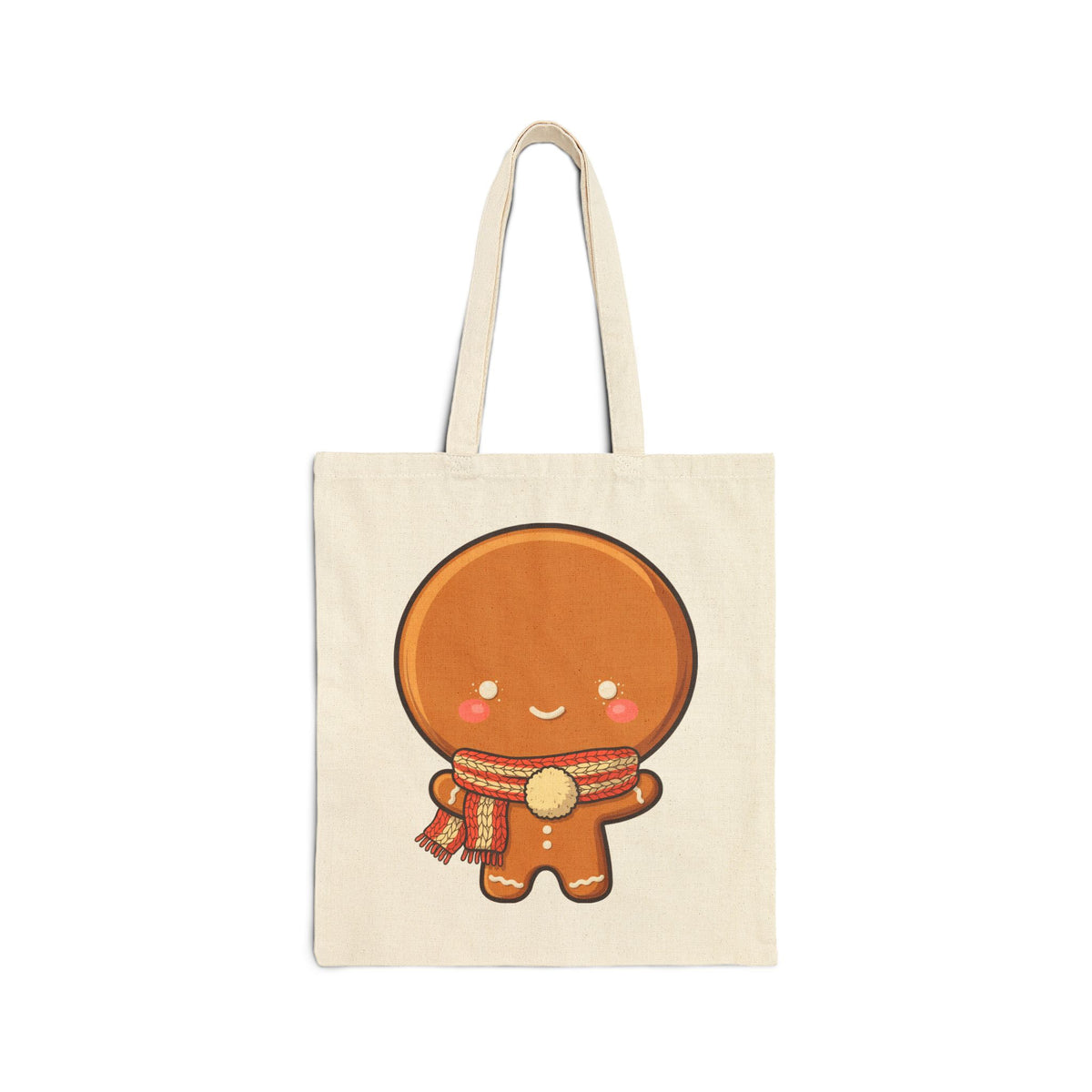Gingerbread Man Christmas Tote Bag, Kawaii Holiday Gift