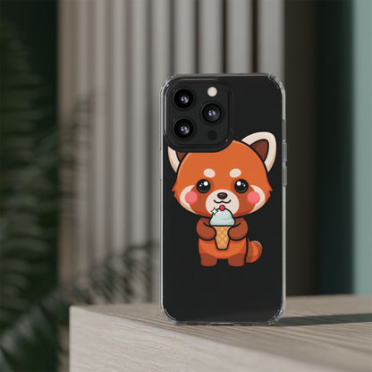 Kawaii Red Panda Phone Case with Ice Cream