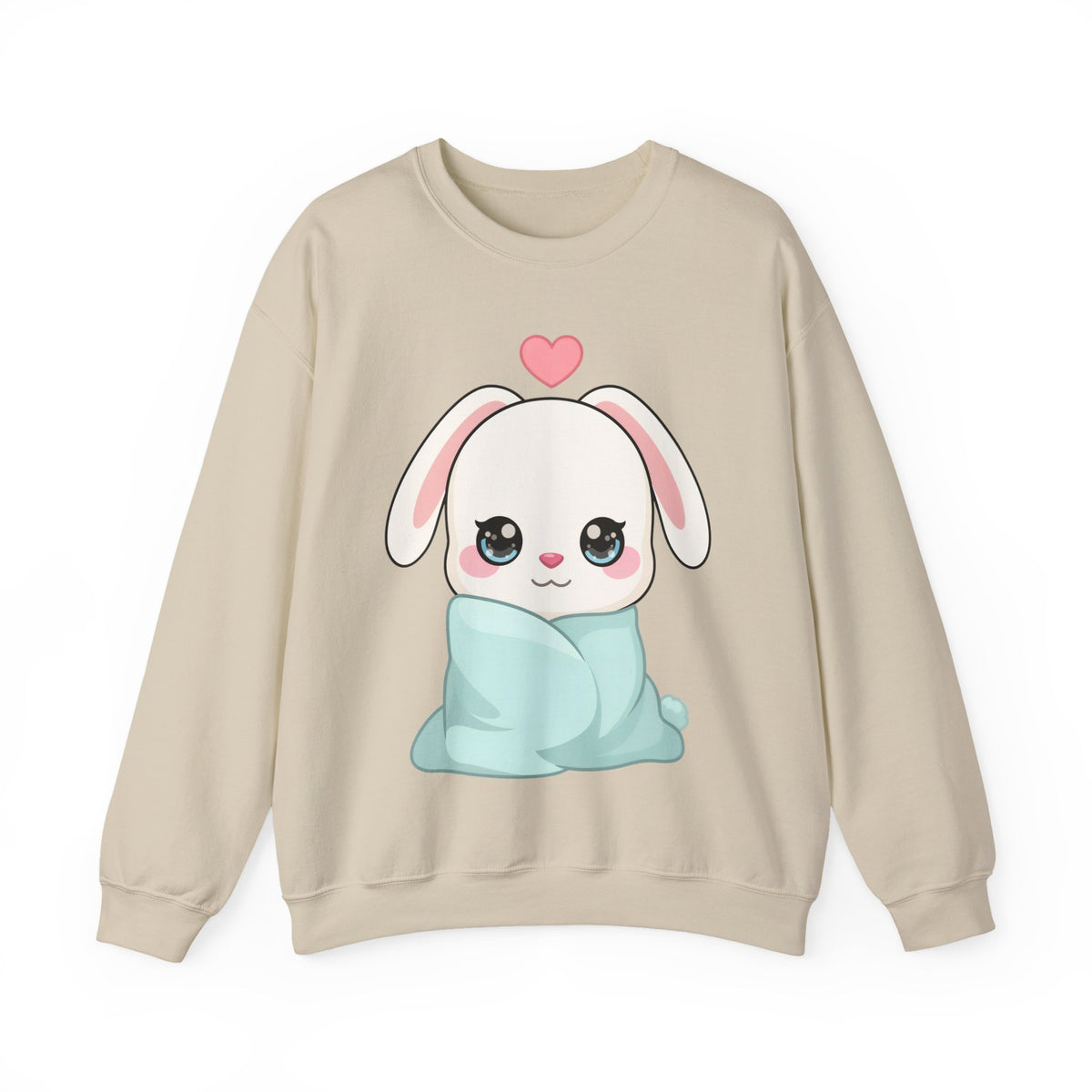 Kawaii Bunny Sweatshirt, Cozy Chibi Rabbit Crewneck