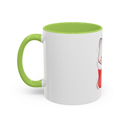 Kawaii Christmas Fox Accent Mug for Cozy Holiday Sips