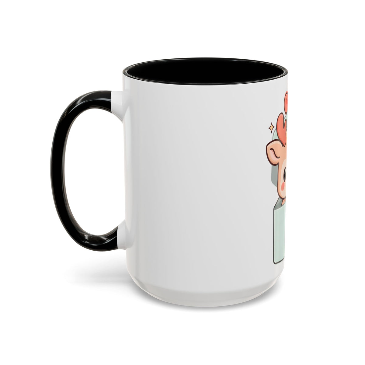 Kawaii Reindeer Christmas Mug, 11oz or 15oz Accent Coffee Mug