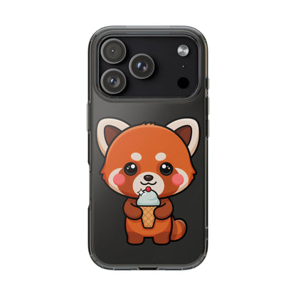 Kawaii Red Panda Phone Case with Ice Cream