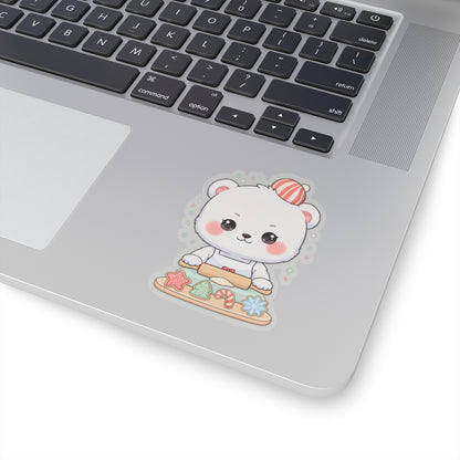 Christmas Baking Polar Bear Sticker for Holiday Cheer