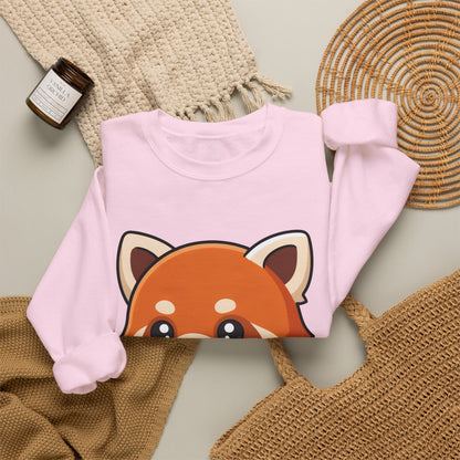 Kawaii Red Panda Skateboarding Sweatshirt, Cute Animal Gift