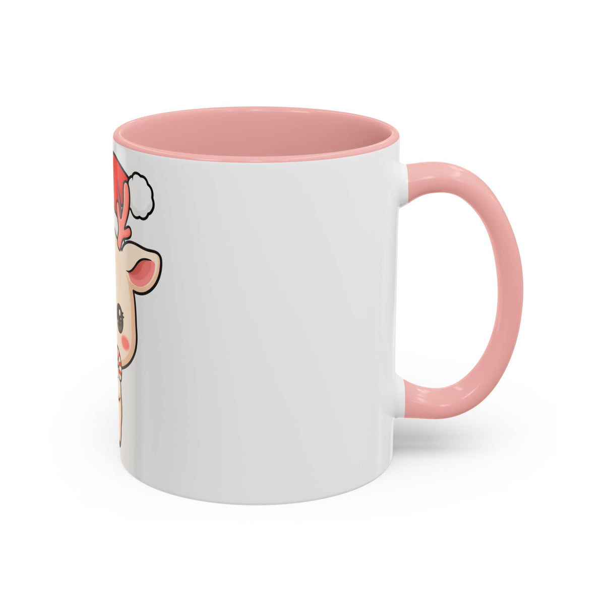 Kawaii Reindeer Christmas Accent Coffee Mug