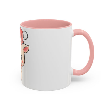 Kawaii Reindeer Christmas Accent Coffee Mug