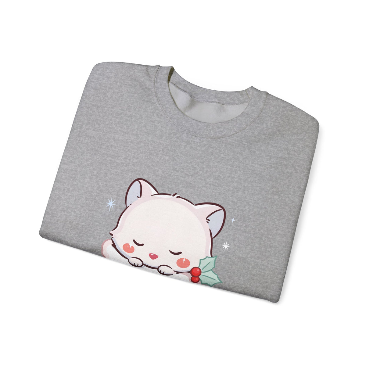 Christmas Fox Sweatshirt, Kawaii Stocking Arctic Fox Gift
