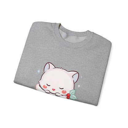 Christmas Fox Sweatshirt, Kawaii Stocking Arctic Fox Gift