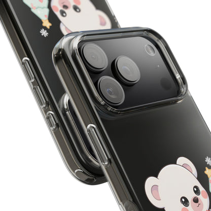 Christmas Polar Bear Phone Case, Kawaii Holiday Accessory