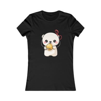 Kawaii Polar Bear Christmas Tee for Women