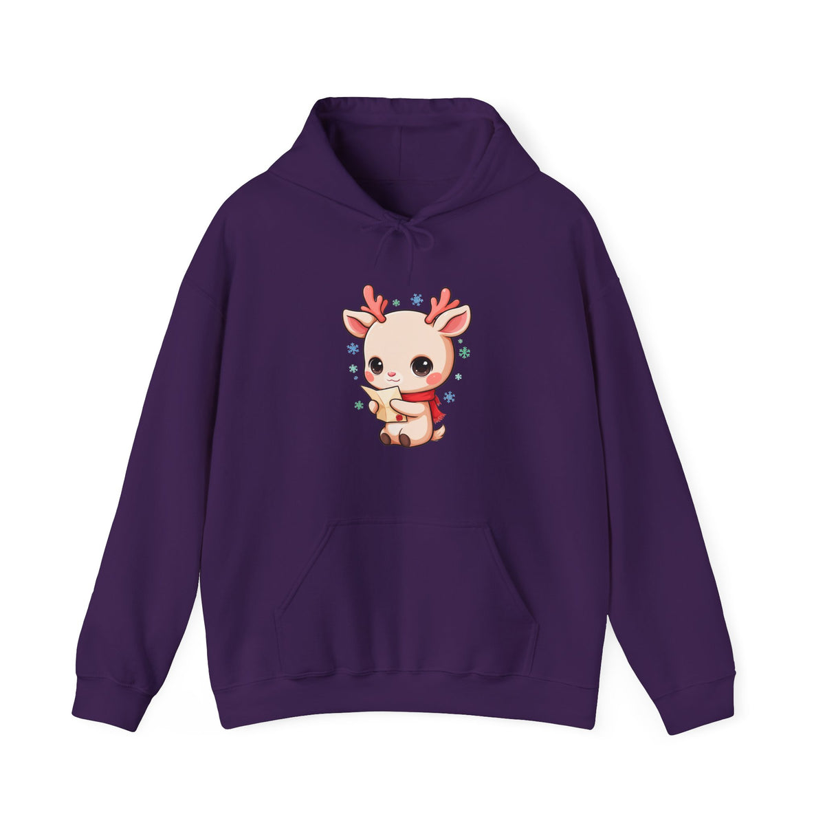 Kawaii Reindeer Christmas Hoodie for Holiday Readers