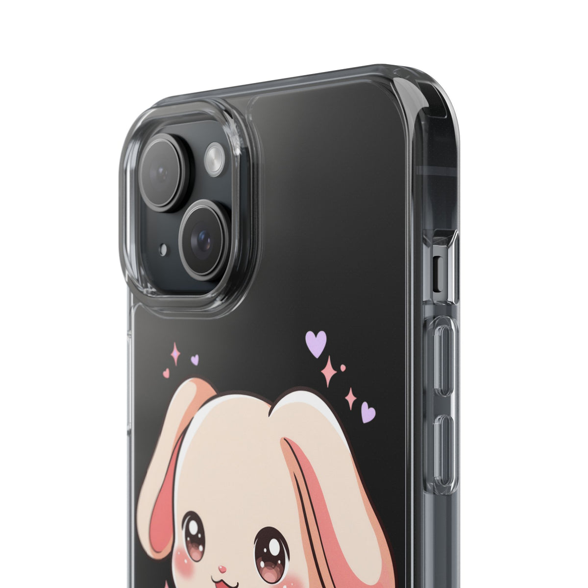 Kawaii Bunny Gamer Clear Impact-Resistant Phone Case