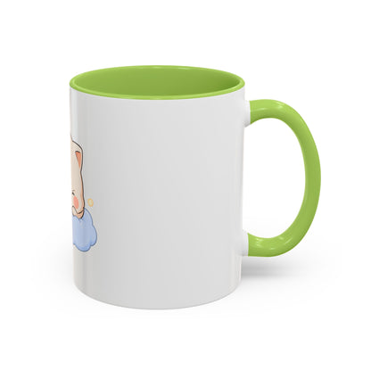 Kawaii Sleeping Cat Accent Coffee Mug