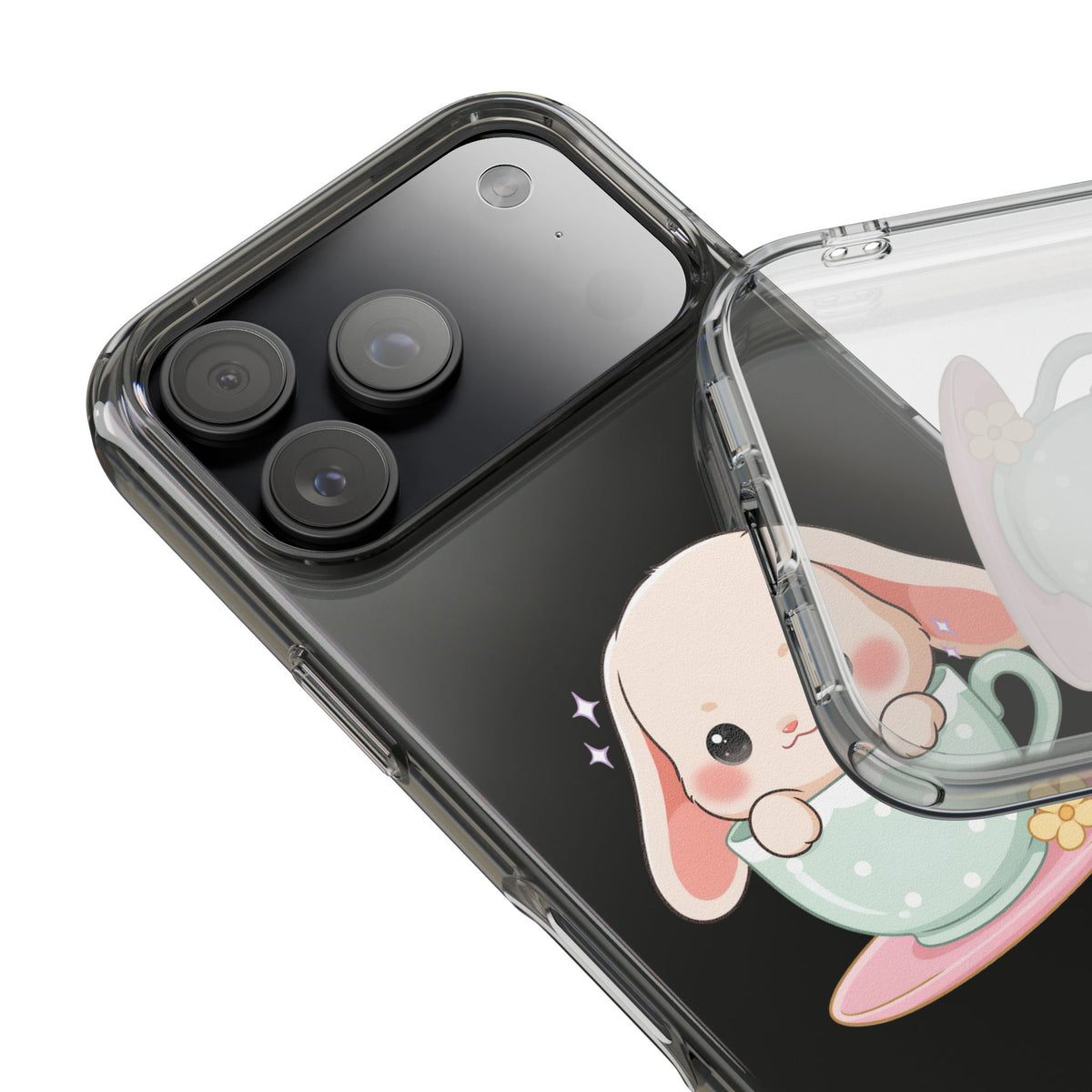 Kawaii Bunny Phone Case, Cute Teacup Rabbit