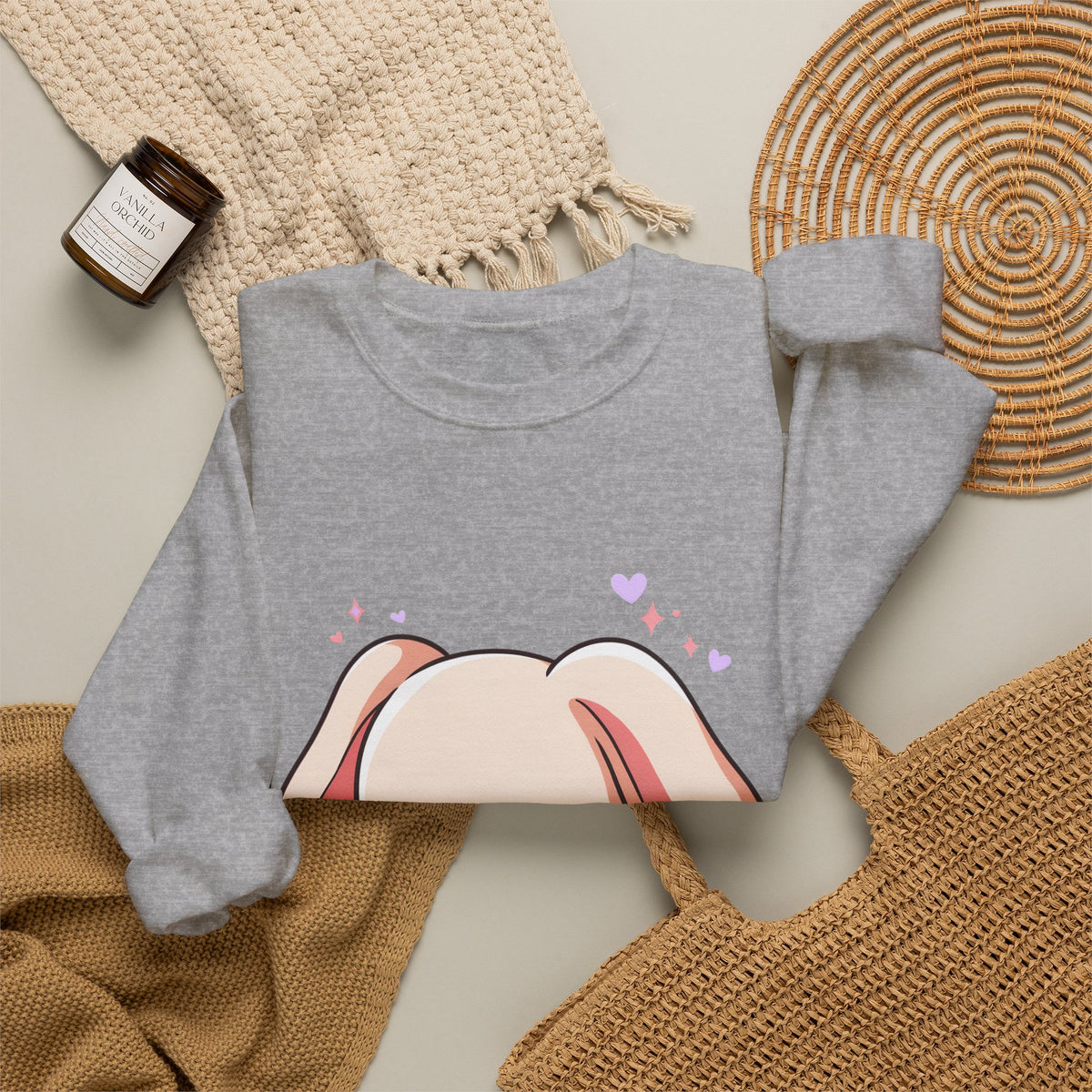 Kawaii Gamer Bunny Sweatshirt for Cozy Gaming Days