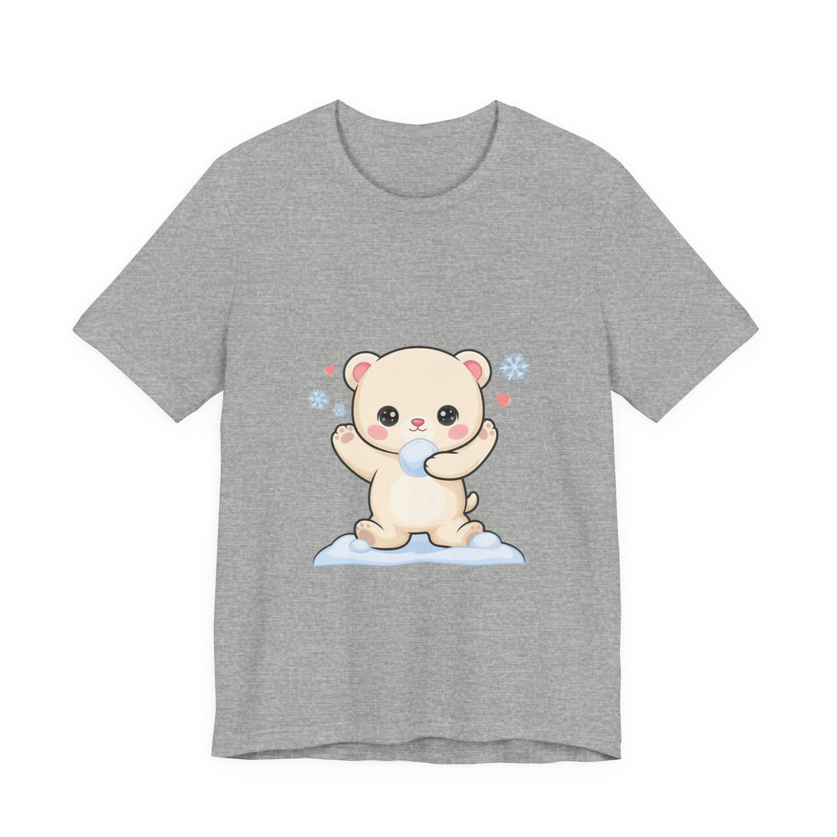 Kawaii Polar Bear Tee, Cute Snow Day Unisex Shirt
