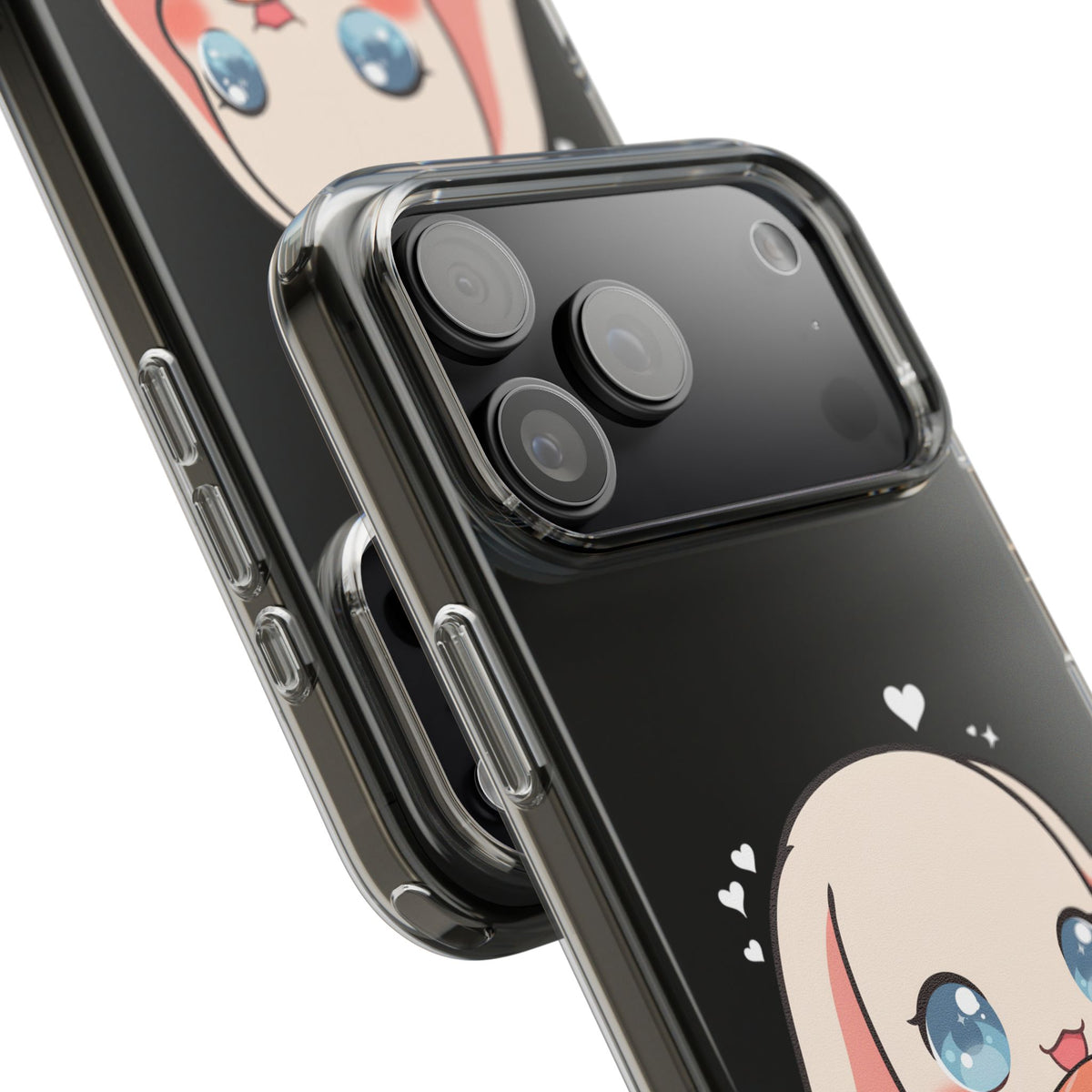 Kawaii Bunny Sushi Phone Case, Clear Impact-Resistant