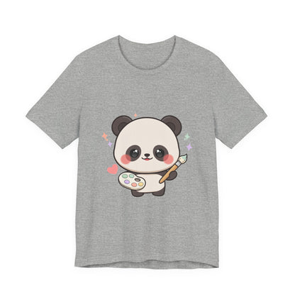 Kawaii Panda Artist T-Shirt for Creative Panda Fans