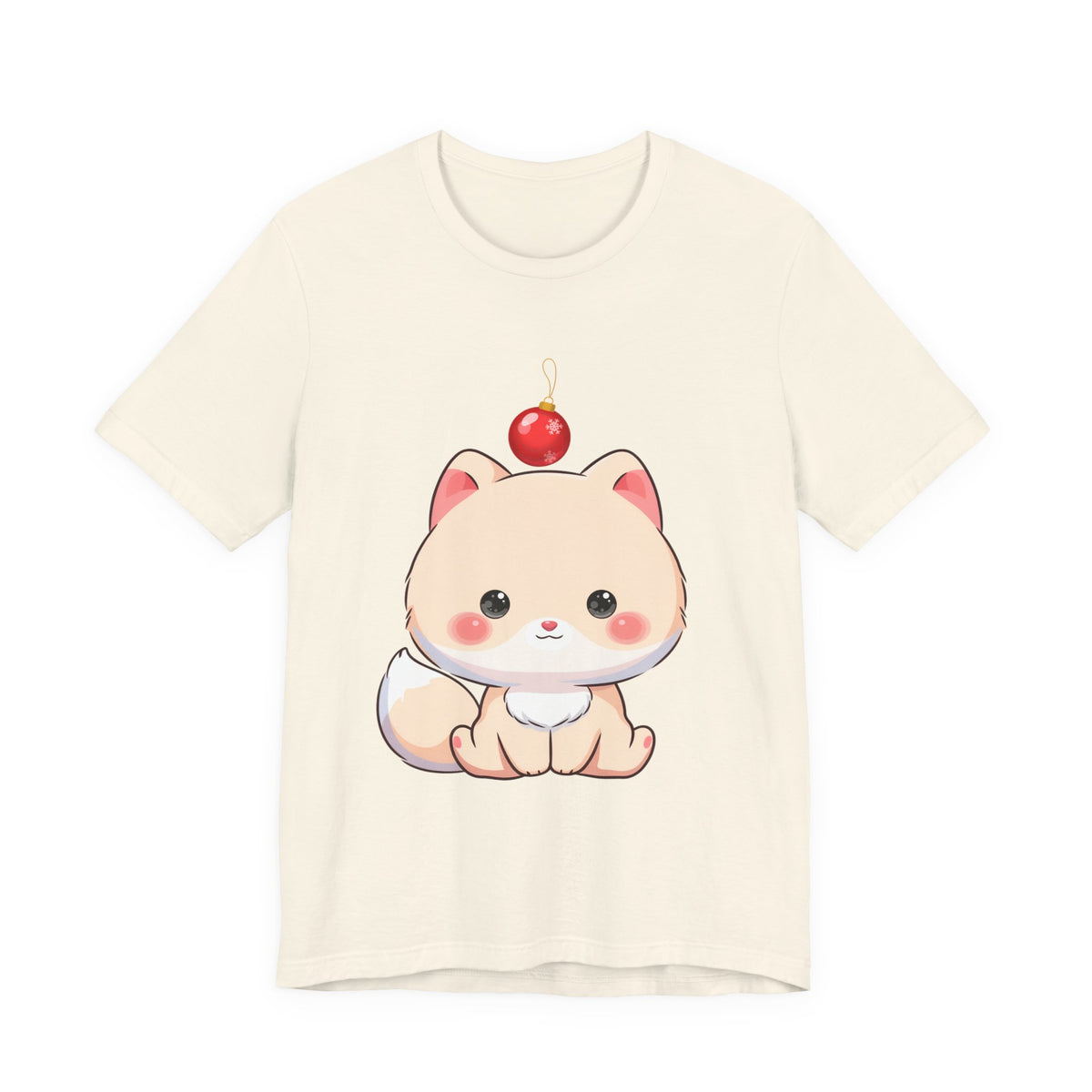 Kawaii Arctic Fox Christmas T-Shirt for Holiday Fans