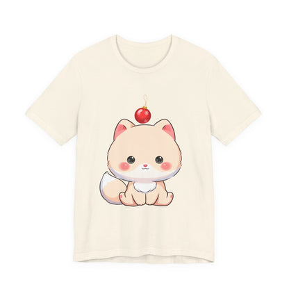 Kawaii Arctic Fox Christmas T-Shirt for Holiday Fans