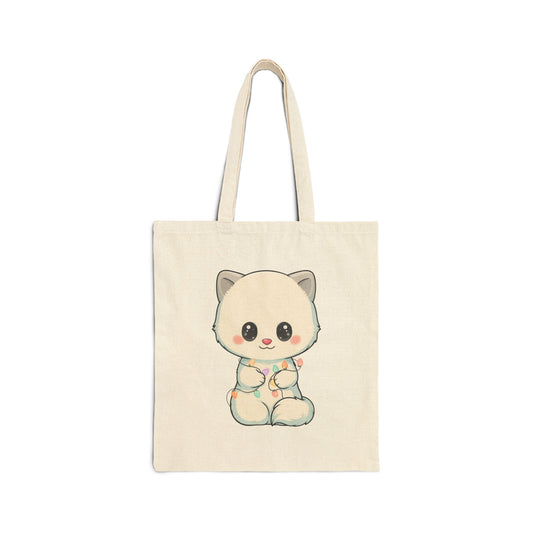 Kawaii Arctic Fox Tote Bag for Cute Animal Lovers