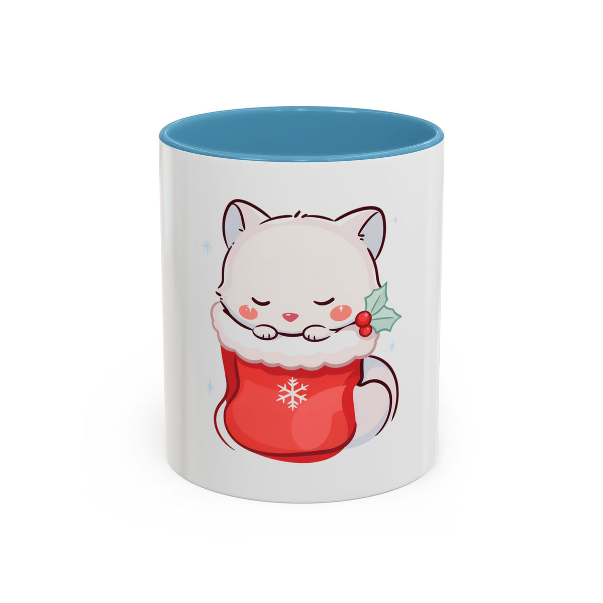 Kawaii Christmas Fox Accent Mug for Cozy Holiday Sips