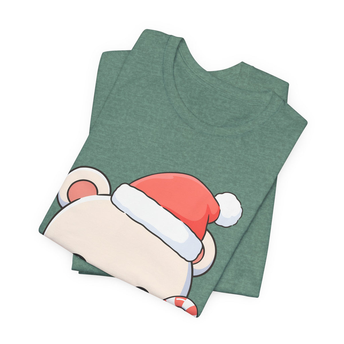 Kawaii Polar Bear Christmas Tee, Cute Holiday Gift