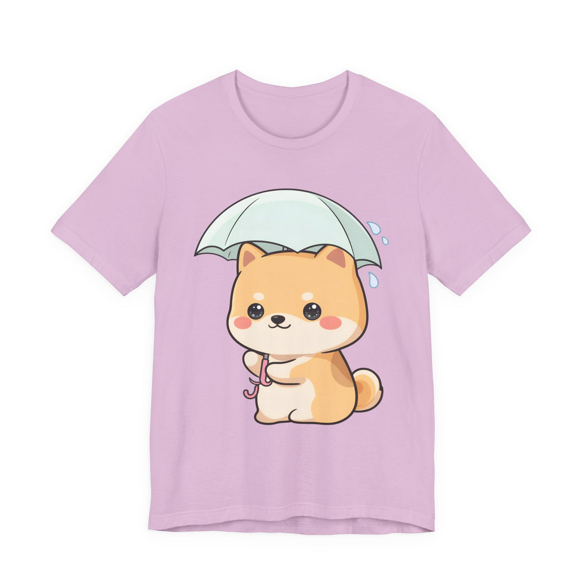 Kawaii Shiba Inu Umbrella T-Shirt for Rainy Day Fans