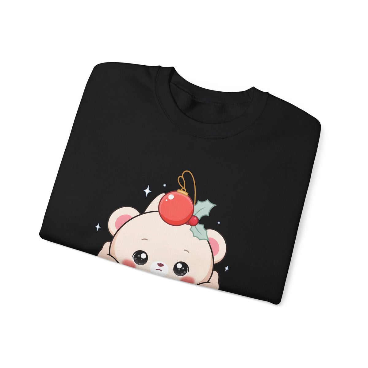 Kawaii Polar Bear Christmas Sweatshirt, Cute Holiday Crewneck