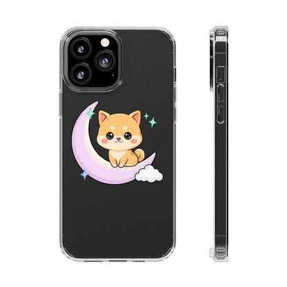 Kawaii Shiba Inu Phone Case – Crescent Moon Cutie