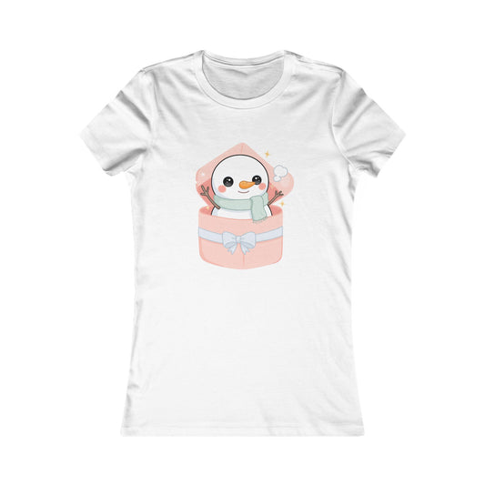 Kawaii Snowman Women's Tee for Cute Winter Style