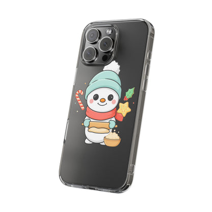 Christmas Snowman Phone Case, Cute Cookie Baker