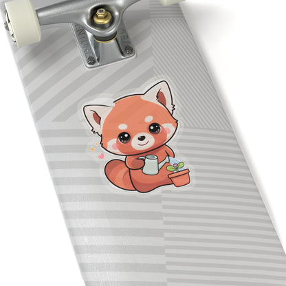 Red Panda Plant Lover Sticker for Gardening Gifts