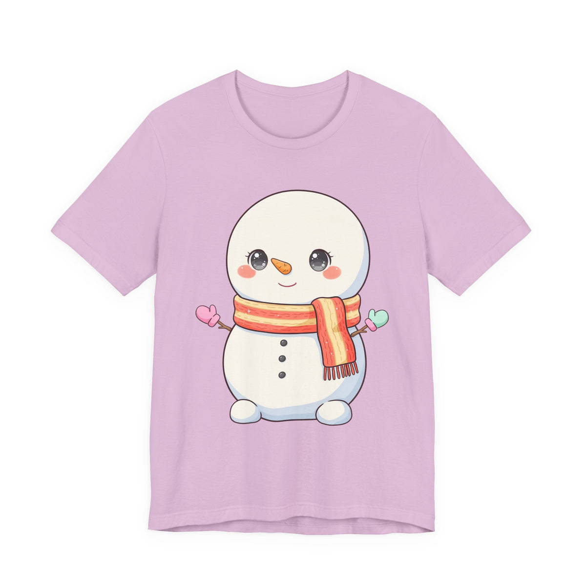 Kawaii Snowman Christmas T-Shirt for Cute Holiday Cheer