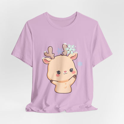 Kawaii Reindeer T-Shirt for Cute Winter Outfits