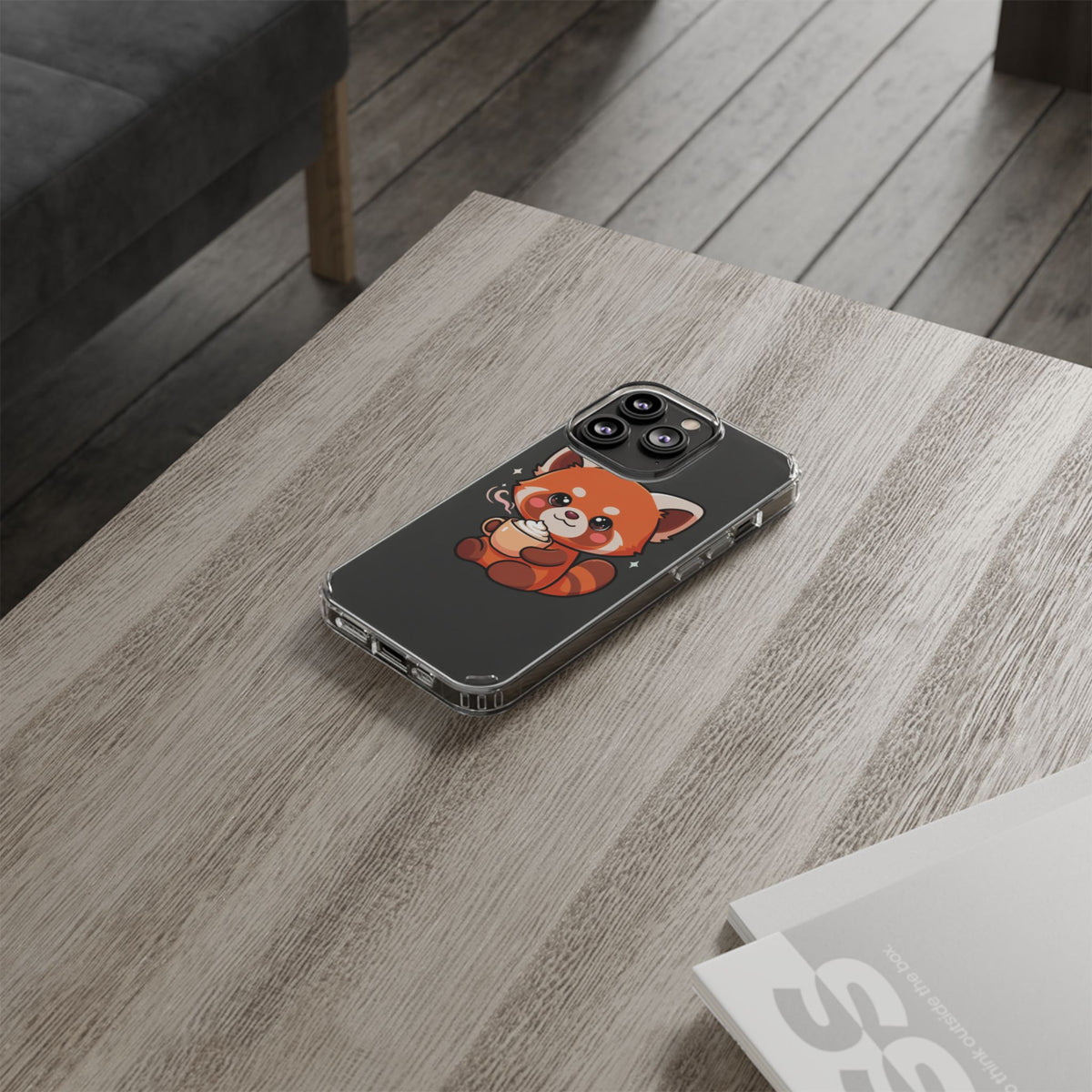 Kawaii Red Panda Phone Case with Latte