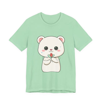 Kawaii Polar Bear Christmas T-Shirt for Cute Holiday Fans