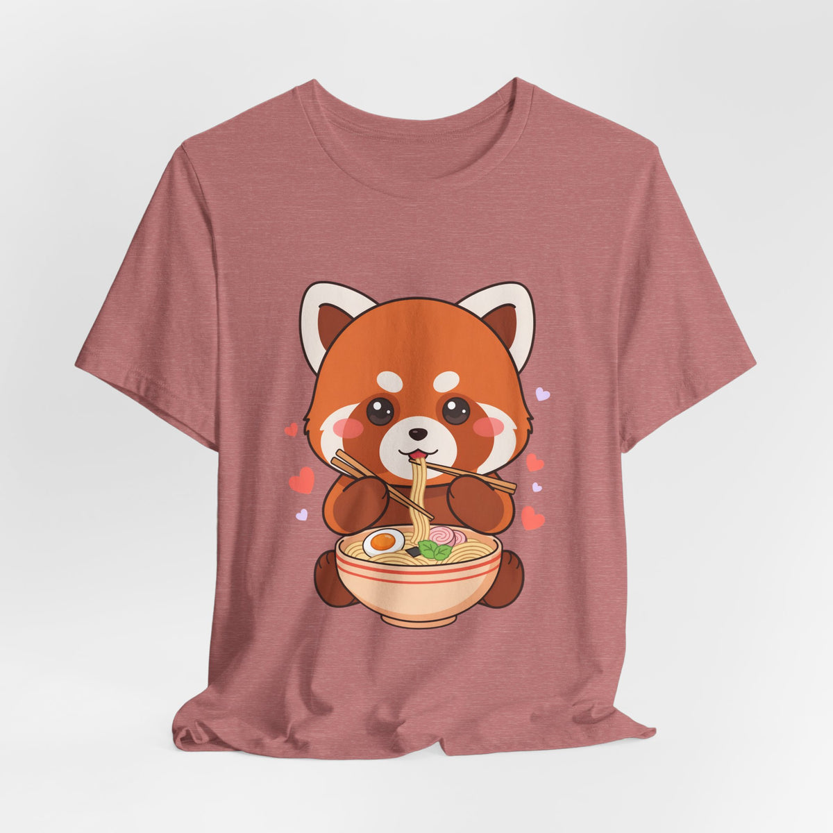 Kawaii Red Panda Ramen T-Shirt for Cozy Foodie Style