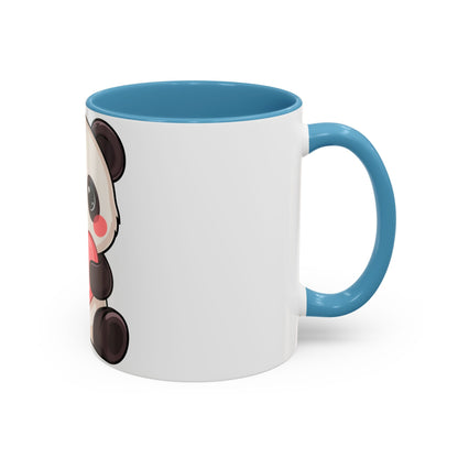 Kawaii Panda Heart Accent Coffee Mug