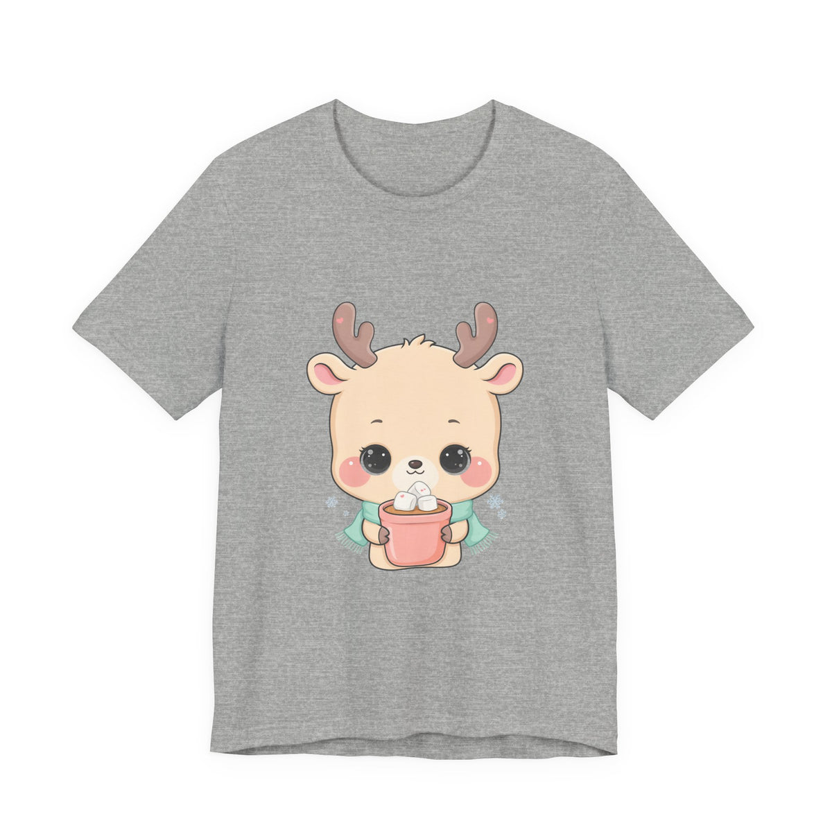 Kawaii Reindeer T-Shirt for Cozy Cocoa Season