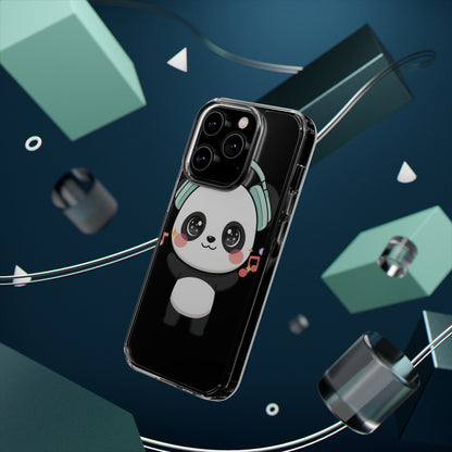 Kawaii Panda Phone Case with Headphones