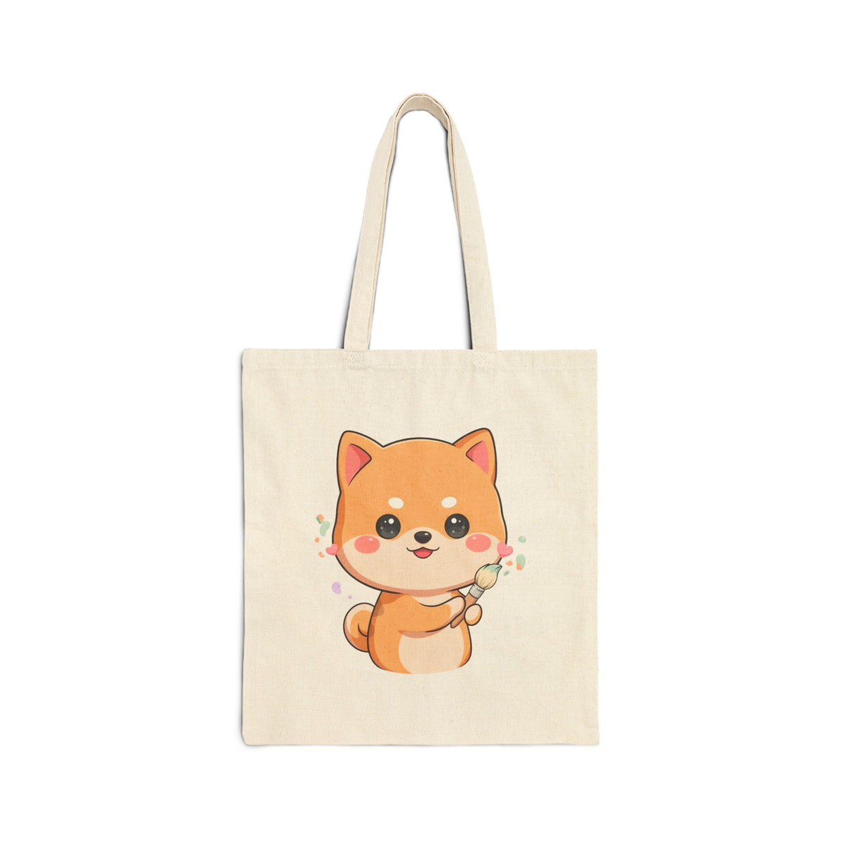Kawaii Shiba Inu Tote Bag for Art Lovers