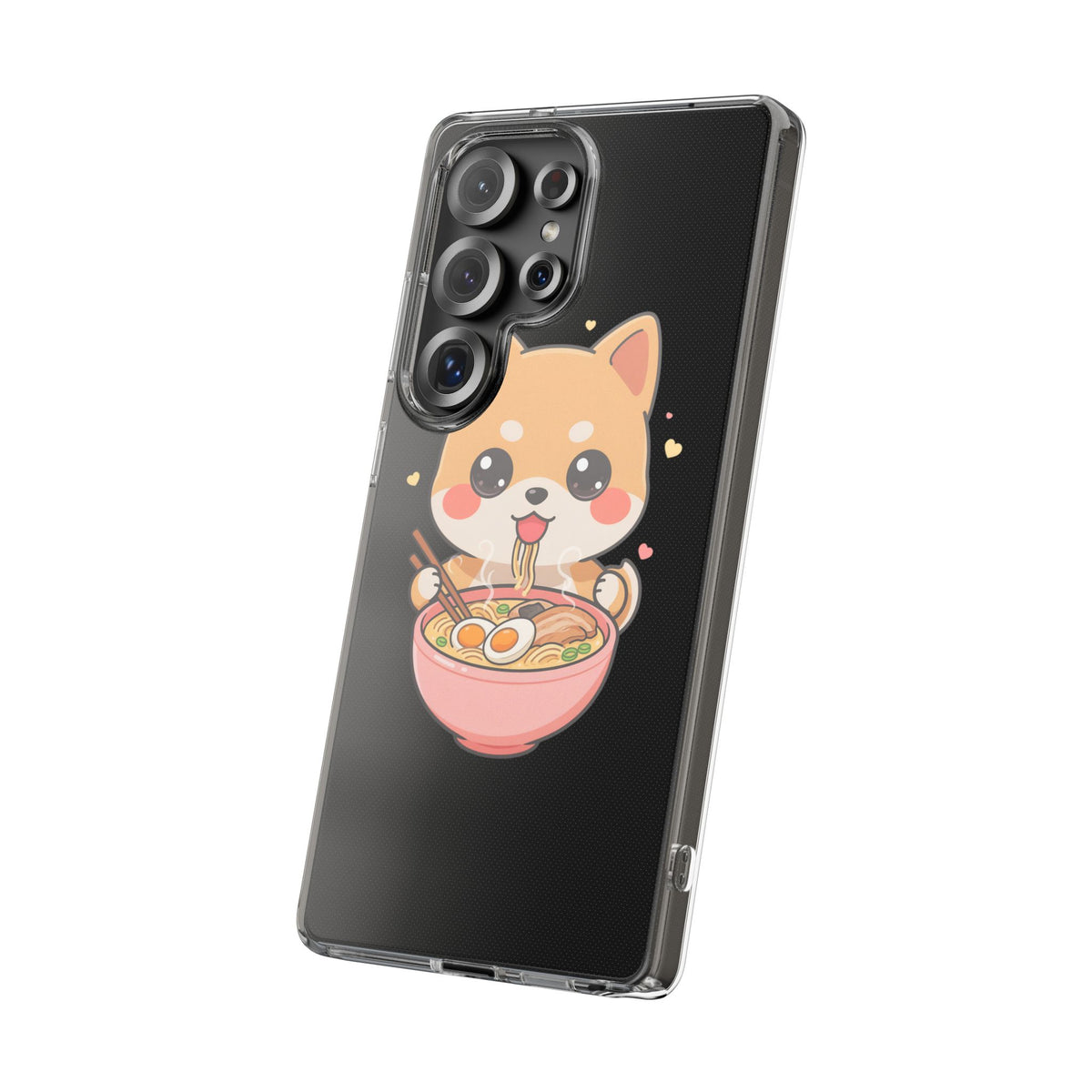 Kawaii Shiba Inu Ramen Clear Impact-Resistant Case