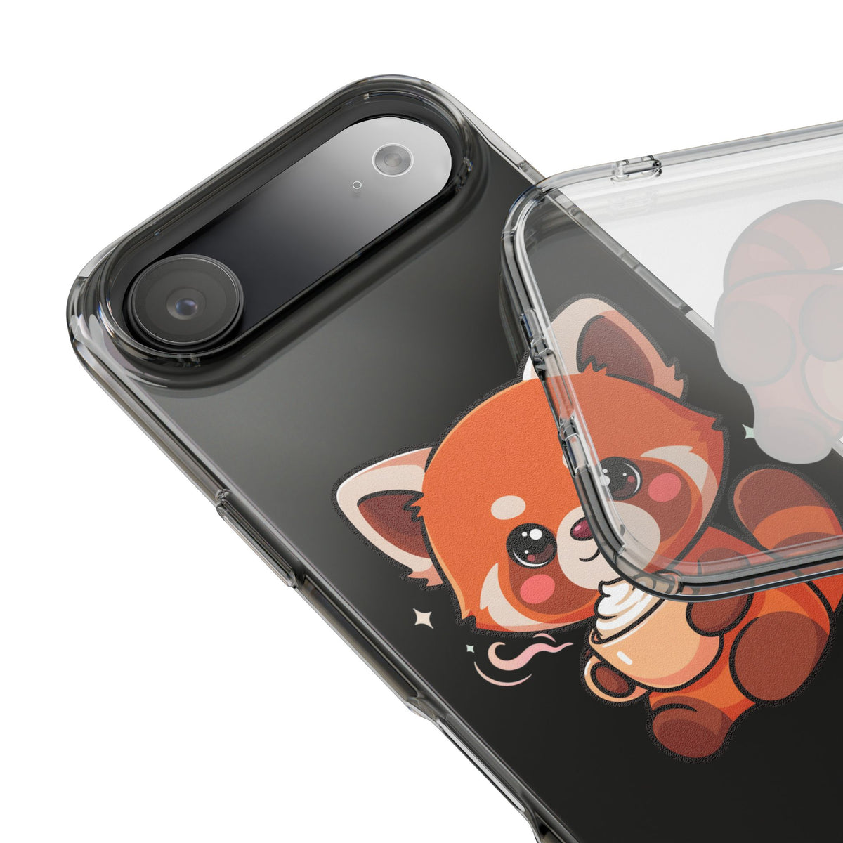 Kawaii Red Panda Phone Case with Latte