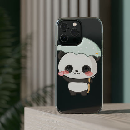 Kawaii Panda Clear Impact-Resistant Phone Case