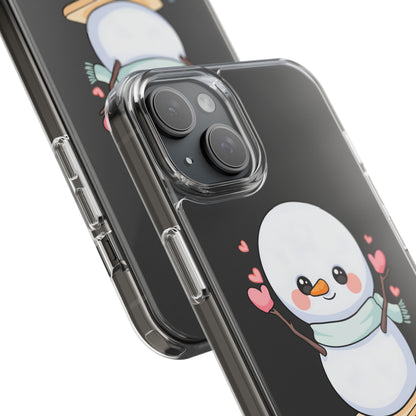 Kawaii Snowman Phone Case, Cute Winter Cheer