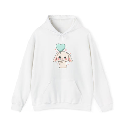 Kawaii Bunny Hoodie, Cute Balloon Rabbit Sweatshirt