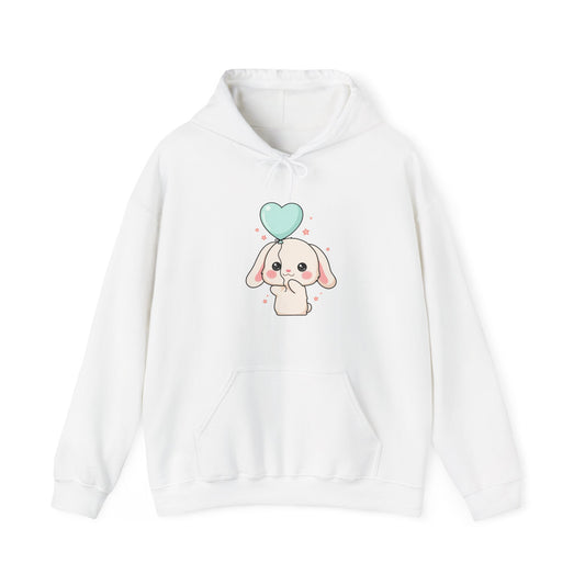 Kawaii Bunny Hoodie, Cute Balloon Rabbit Sweatshirt