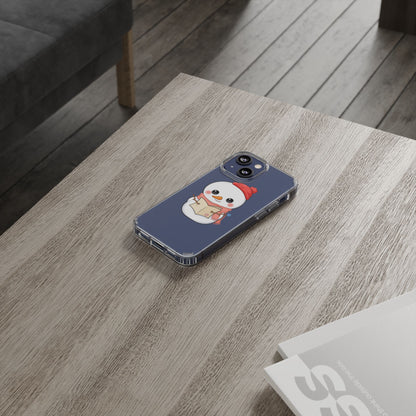 Kawaii Snowman Phone Case Reading to Santa
